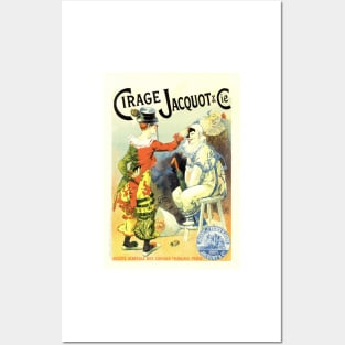 Pantomime Clown CIRAGE JACQUOT Lucien Lefevre Art Nouveau Posters and Art